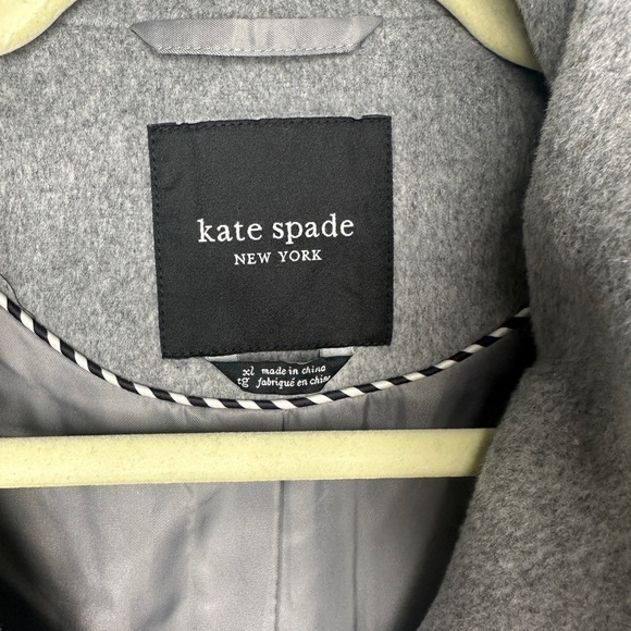 KATE SPADE Wool Blend Stand-Collar 35"Long Coat w/Changeable Buttons sz XL‎ - Picture 7 of 15